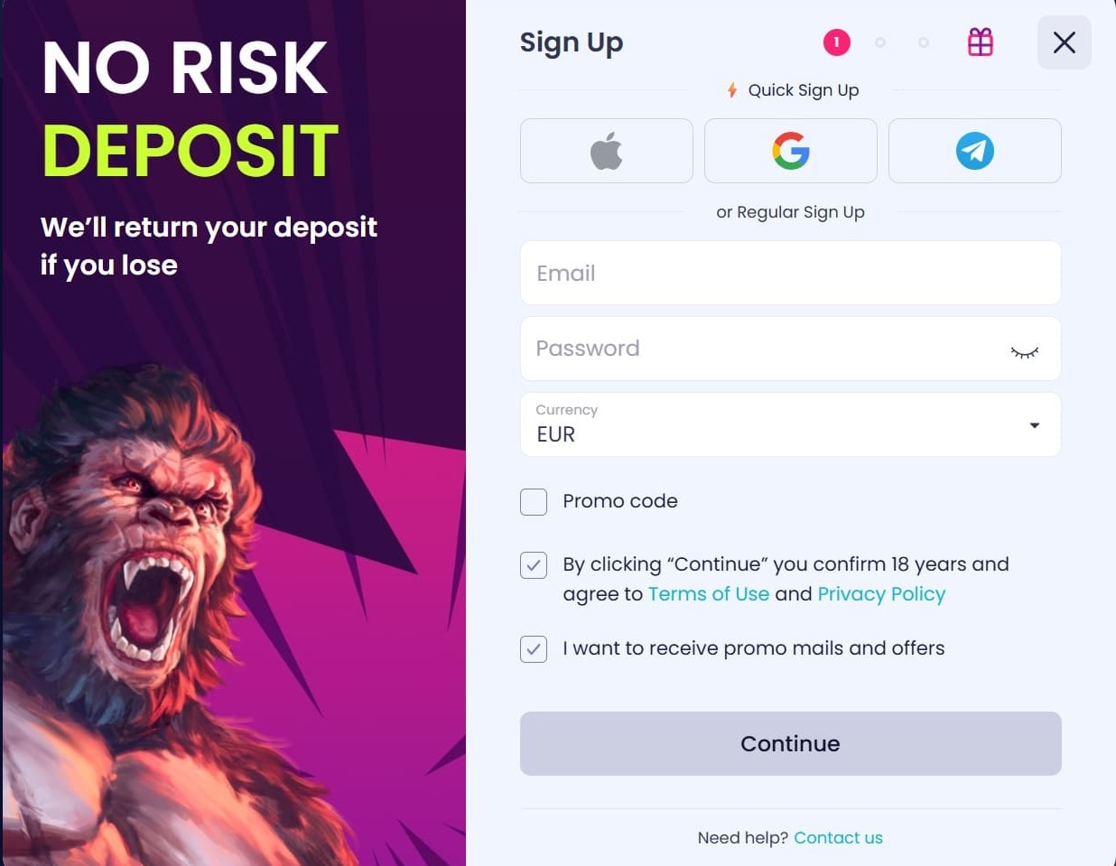 No Risk Deposit Boomsbet – storting terug als je verliest – meld je aan en speel zonder risico